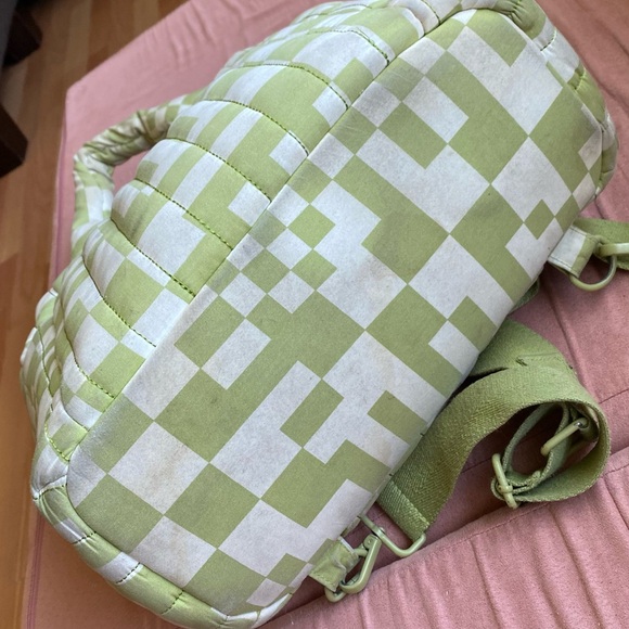 Green and White Quilted Women's Bag - Picture 3 of 8